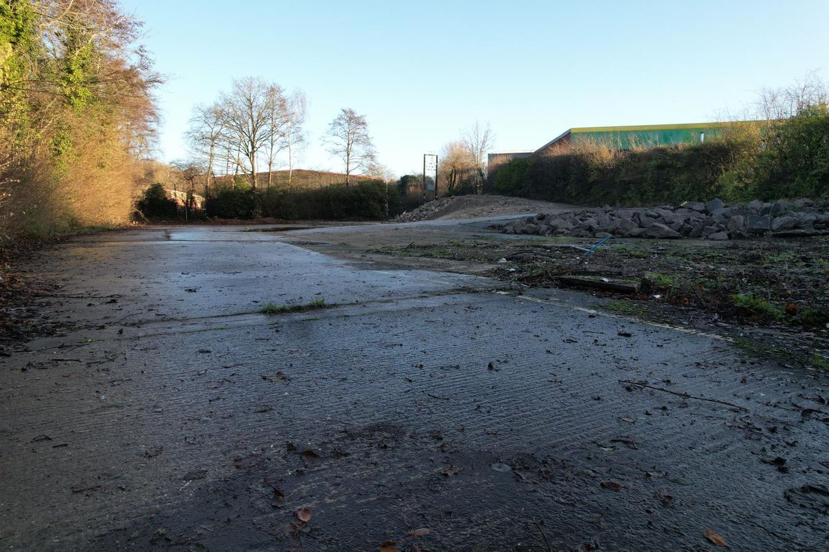 Cleared, level site ready for construction